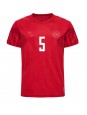 Billige Danmark Joakim Maehle #5 Hjemmedrakt VM 2022 Kortermet